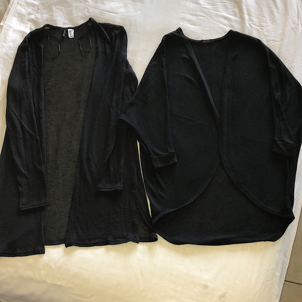 2 black cardigan